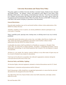 Candle Safety: - Duke Safety Office