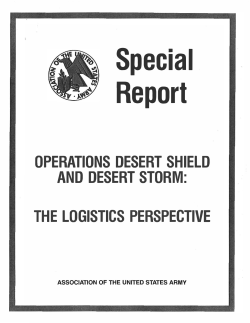 Operations Desert Shield and Desert Storm: The Logistics Perspective