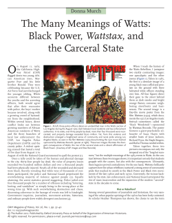 The Many Meanings of Watts: Black Power