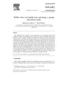 Public views on health care rationing: a group discussion study