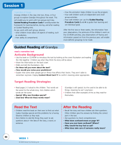 Session 1 - Sunshine Reading Club