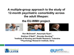 A multiple-group approach to the study of 12-month