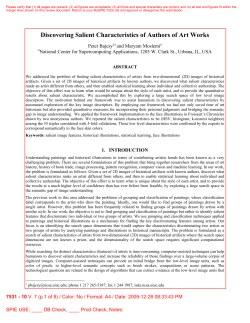 Discovering Salient Characteristics of Authors of Art Works