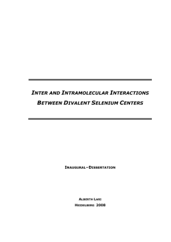 inter and intramolecular interactions between divalent selenium