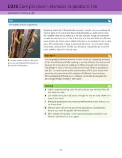 CB1h Core practical &ndash; Osmosis in potato slices
