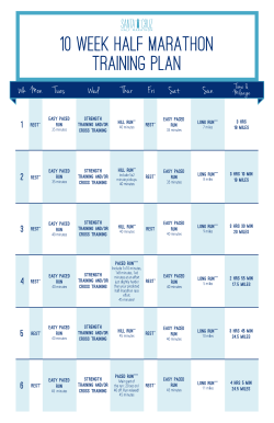 10 Week Half Marathon Training Plan