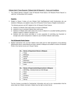 Citibank Gold 3 Times Rewards ("Citibank Gold 3X Rewards