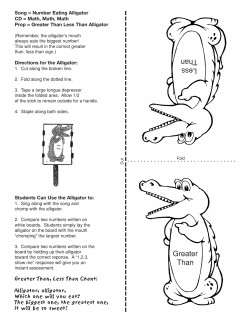 Greater Than Less Than Alligator page - Intelli