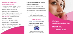 morning after pill - Family Life Crisis Pregnancy Centre