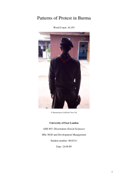 Patterns of Protest in Burma