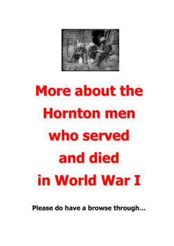 More about the Hornton men who served and