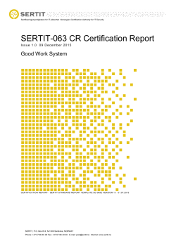 SERTIT-063 CR Certification Report
