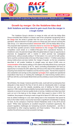 Growth by merger: On the Vodafone