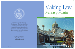 LEGISLATION IN THE PA HOUSE OF REPRESENTATIVES