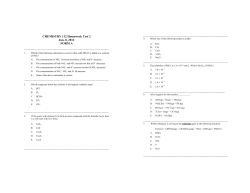HW Test 2 - Chemistry Courses