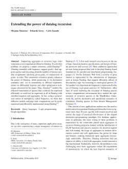 Extending the power of datalog recursion