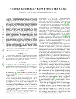 Kirkman Equiangular Tight Frames and Codes