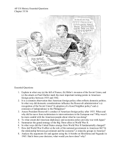 AP US History Essential Questions Chapter 35/36 Essential