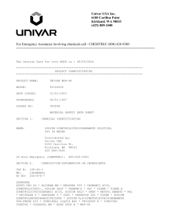 Univar USA Inc. 6100 Carillon Point Kirkland, WA 98033 (425) 889
