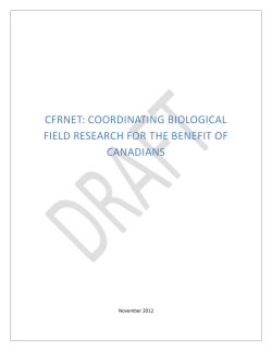 cfrnet: coordinating biological field research for the benefit of