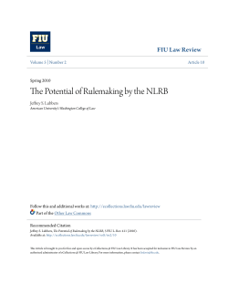 The Potential of Rulemaking by the NLRB