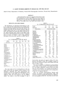 3. Light Hydrocarbons in Holes 361 and 364, Leg 40