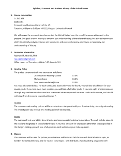Syllabus, Economic and Business History of the