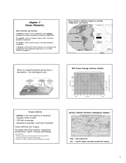 Chapter 7 Ocean Chemistry