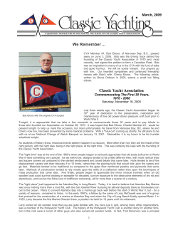 March 2009 - Classic Yacht Association