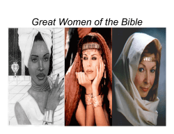 Great Women of the Bible - Bible Lesson Connection
