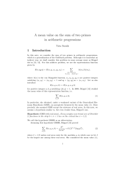 A mean value on the sum of two primes in arithmetic progressions