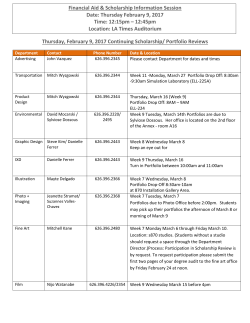 Spring 2017 Scholarship Information Dates and Times