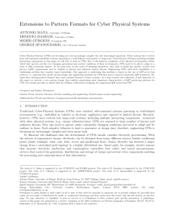 Extensions to Pattern Formats for Cyber Physical Systems