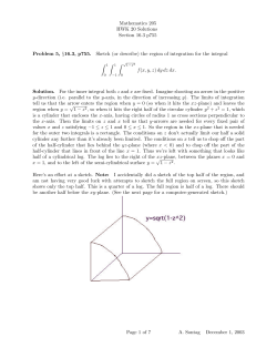 Mathematics 205 HWK 20 Solutions Section 16.3 p755 Problem 5