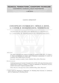 concepts of a number of c. m&eacute;ray, e. heine, g. cantor, r. dedekind