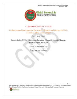 21-22 July 2016, Kuala Lumpur