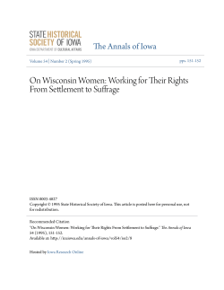 On Wisconsin Women - Iowa Research Online