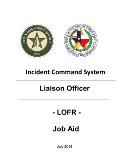 Incident Command System Liaison Officer - LOFR