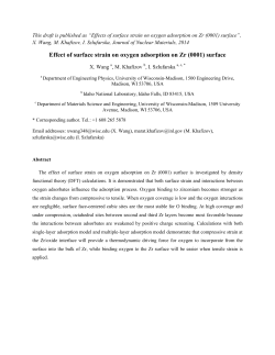 Effect of surface strain on oxygen adsorption on Zr (0001) surface