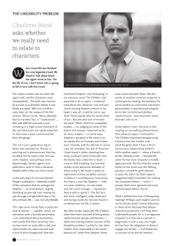 Charlotte Wood asks whether we really need to relate to characters.