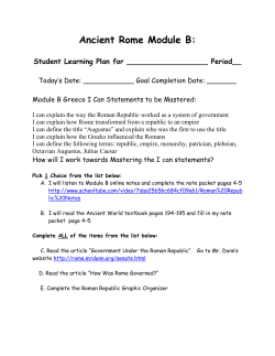 Ancient Rome Module B - Riverside Local Schools