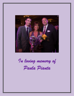 Paula Pianta - George Snow Scholarship Fund