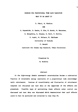 SOURCES FOR PROPORTIONAL TUBE GAIN VARIATION WHAT