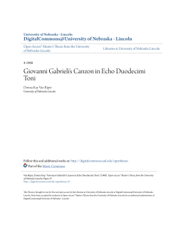 Giovanni Gabrieli`s Canzon in Echo Duodecimi Toni