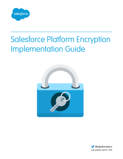 Platform Encryption Implementation Guide