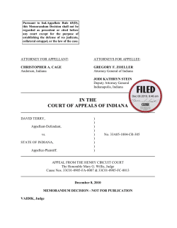 David A. Terry v. State of Indiana