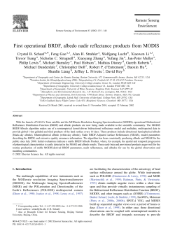 First operational BRDF, albedo nadir reflectance products from MODIS