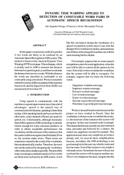 dynamic time warping applied to detection of confusable word pairs