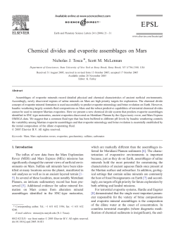 Chemical divides and evaporite assemblages on Mars
