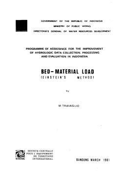 Bed-material load (Einstein`s method)